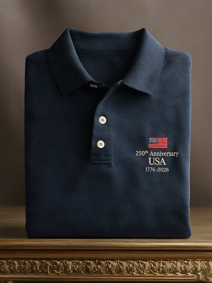 Men's Business America Anniversary Short-Sleeve Polo Shirt