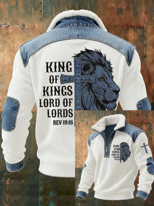 Men's Faith King Of Kings Print Sweatshirt-Fast Shipping