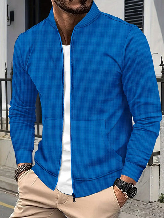 Men's Vintage Waffle Zip Comfort Jacket