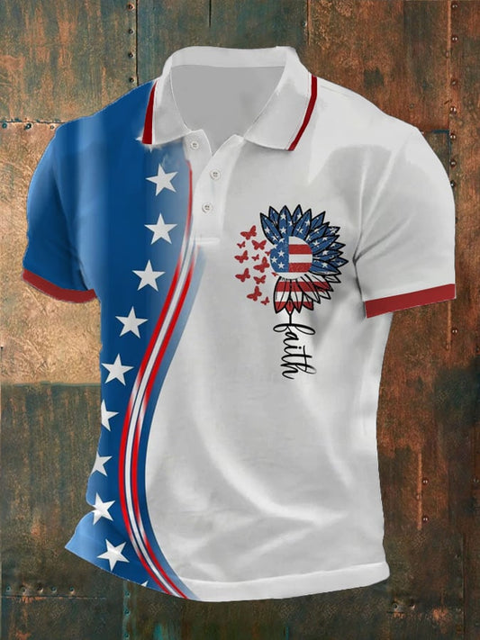 Men's Faith Printed Polo Shirt