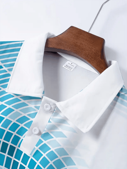 Men's Golf Casual Printed Casual Polo Shirt
