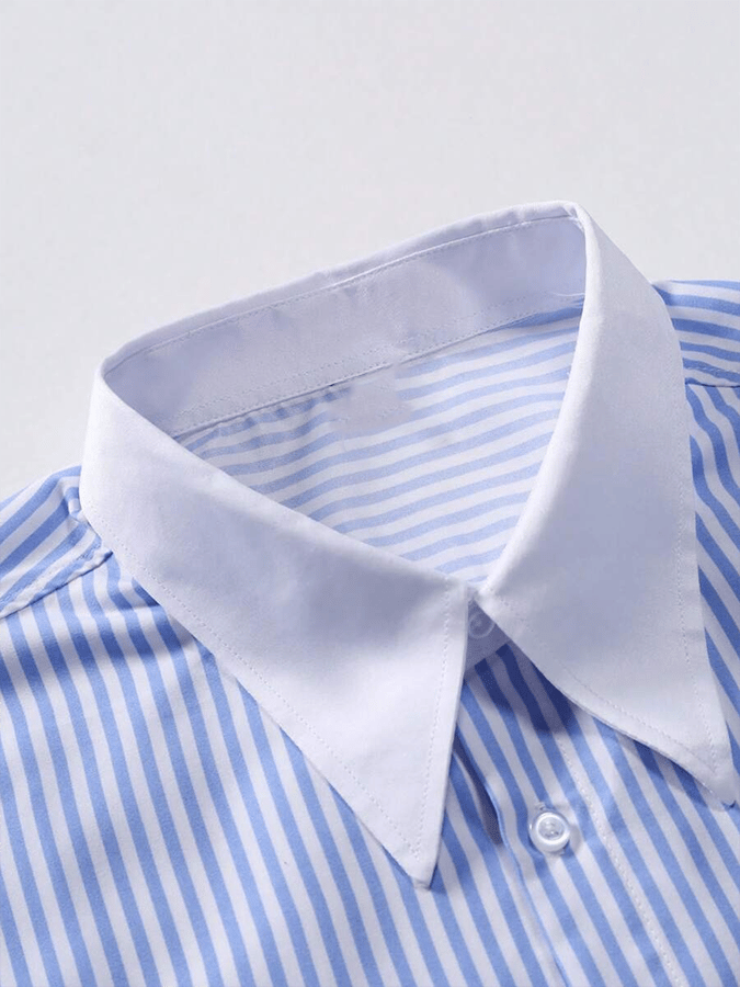 Men's Striped Business Casual Shirt