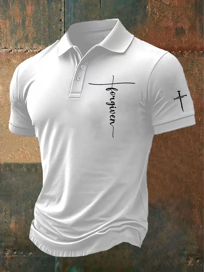 Men's Faith Print Polo Shirt