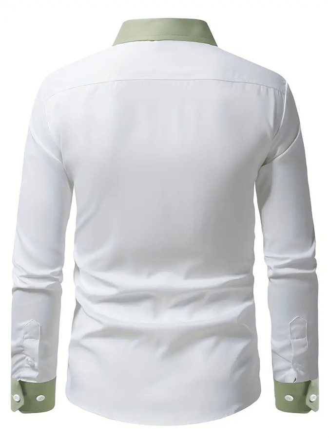 Men's Striped Business Casual Shirt