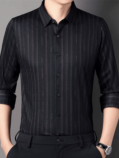 Men's Striped Business Casual Shirt