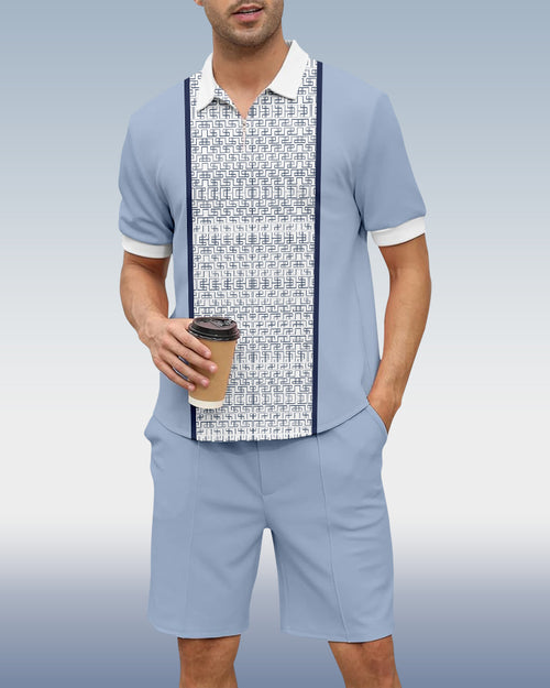 Suitmens Men's Casual Summer POLO Set 007