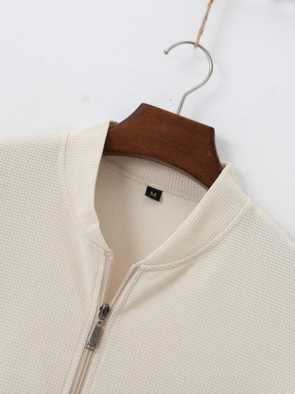 Men's Vintage Waffle Zip Comfort Jacket
