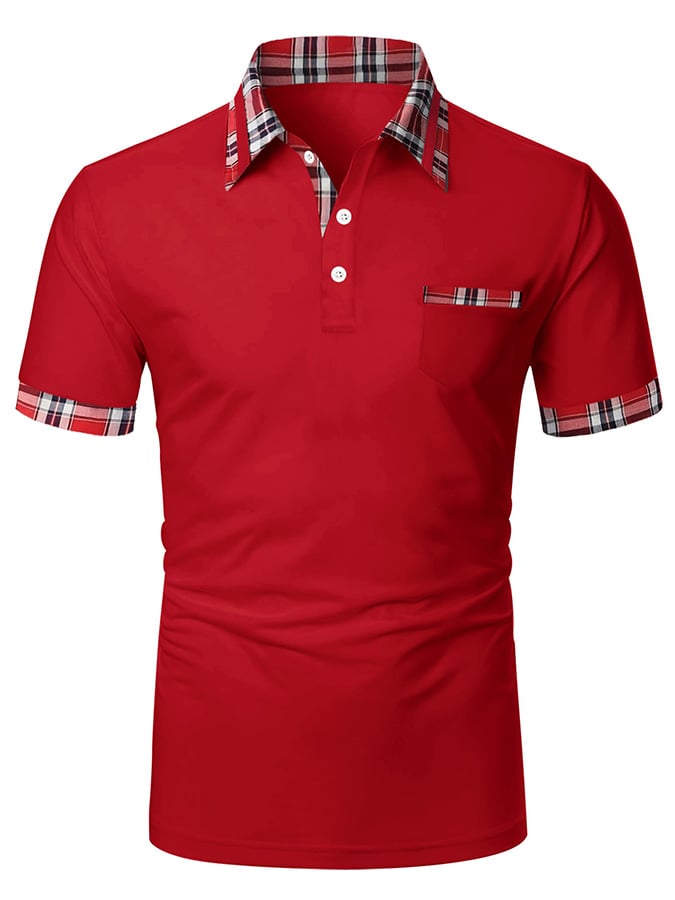Short Sleeve Printed Pullover Polo Shirt