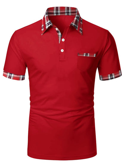 Short Sleeve Printed Pullover Polo Shirt