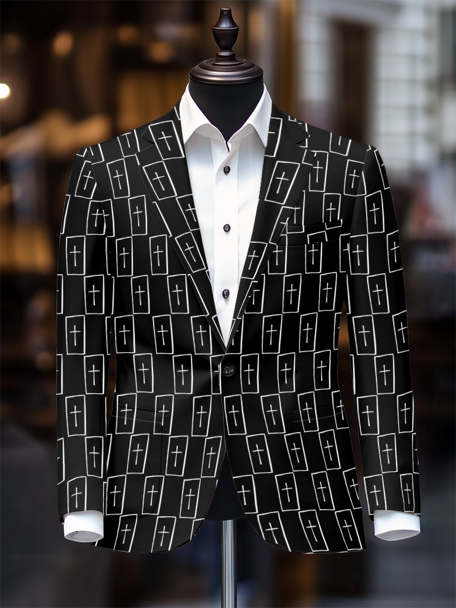 Men's Vintage Casual Cross Blazer