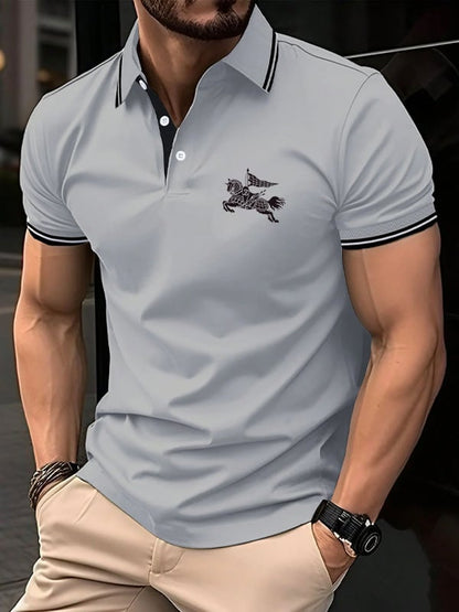 Casual Men'S Zipper Polo