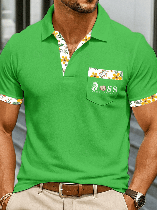Men's Stylish Letter Print Casual Polo Shirt