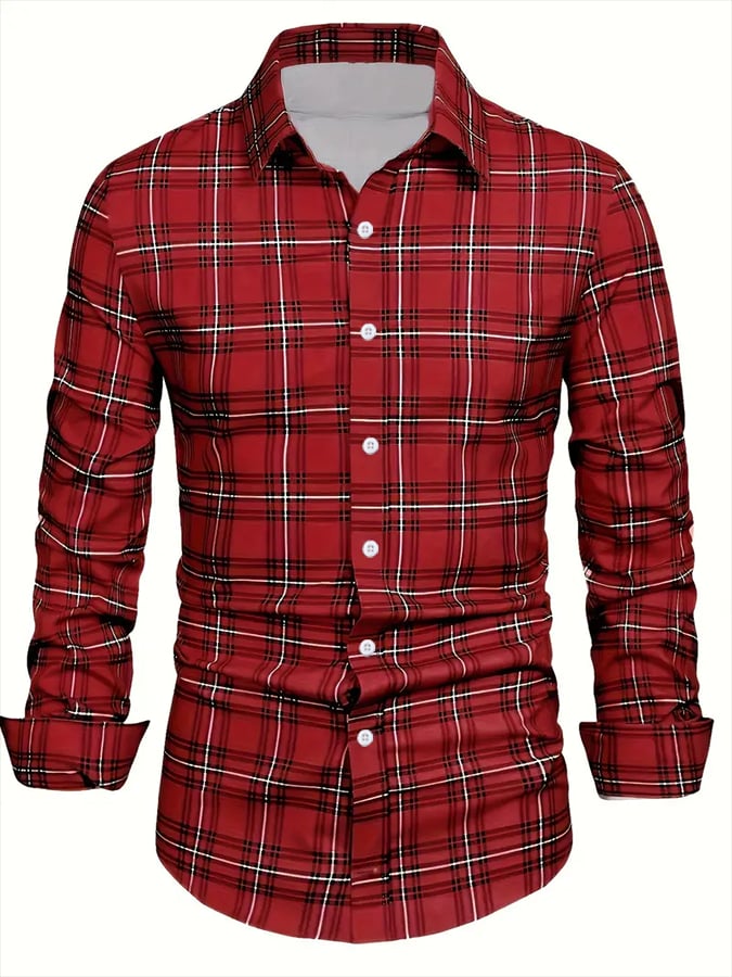 Men's Plaid Business Casual Shirt