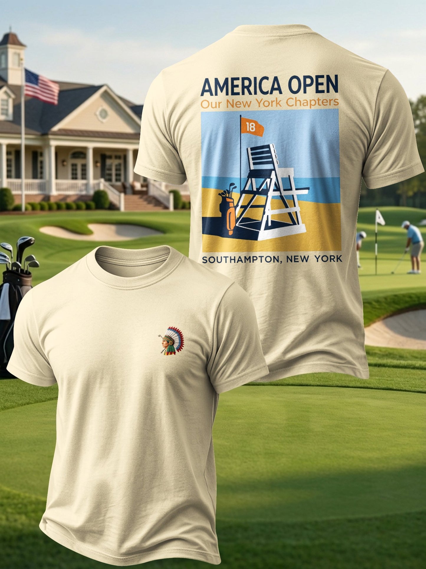 Men's Golf Enthusiast Printed Casual Tops