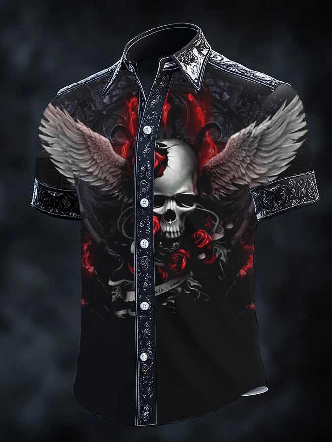 Men's Gothic Dark Short Sleeve Shirt