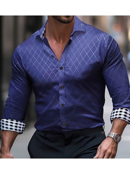 Men's Business Casual Long Sleeve Shirt