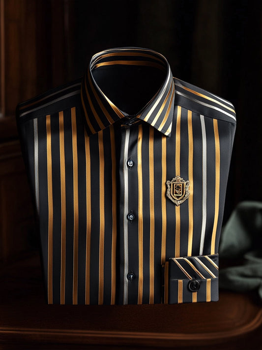 Men's Satin Luxe Long Sleeve Button Down Shirt