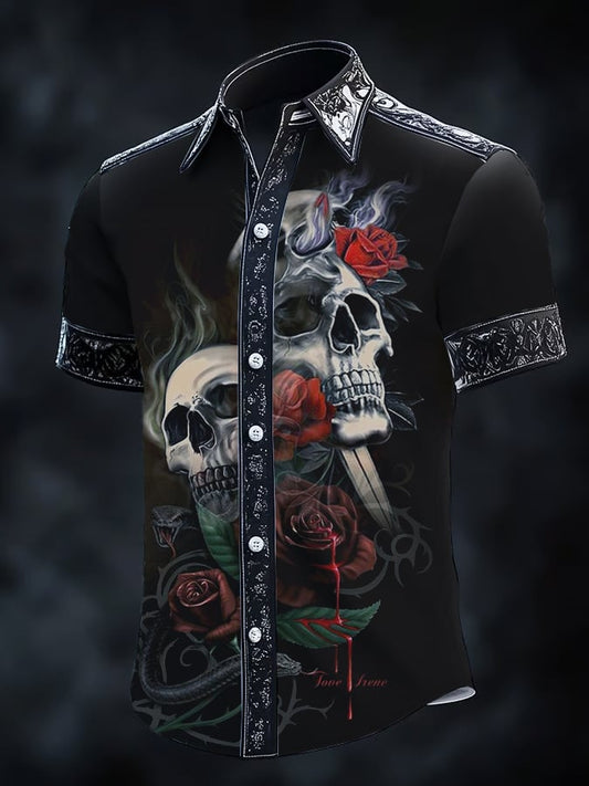 Men's Gothic Dark Short Sleeve Shirt