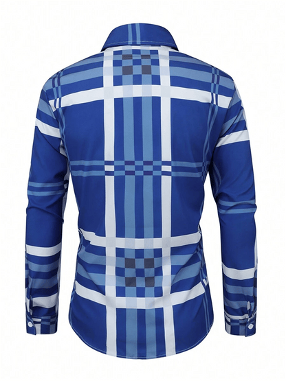 Men's Plaid Business Casual Shirt