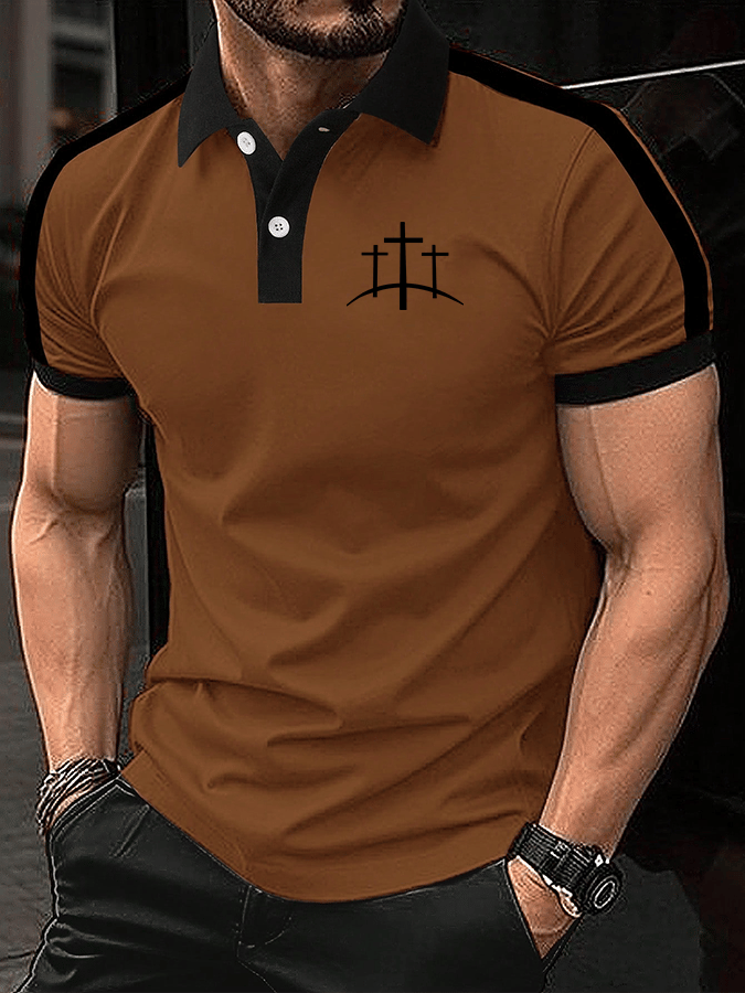 Men's Faith Print Polo Shirt
