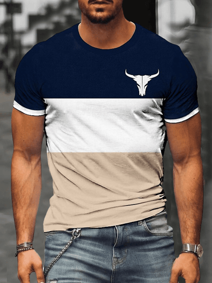 Men's Business Casual Printed T-Shirt