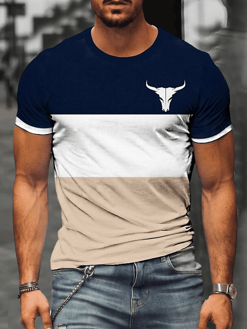 Men's Business Casual Printed T-Shirt