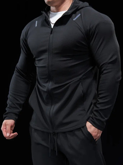 SmoothBlend Quick Dry Sports Fitness Hooded Jacket