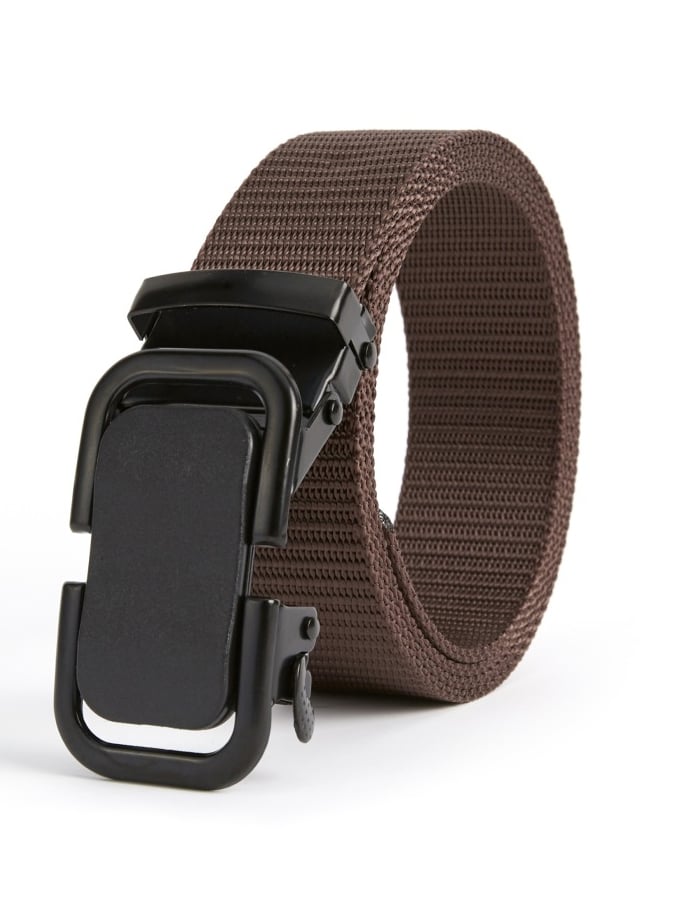 Men's outdoor training automatic buckle nylon canvas braided belt