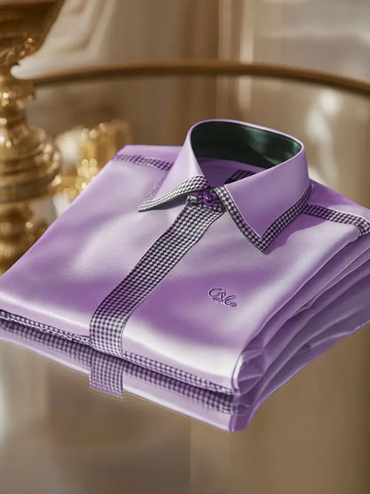 Men's Silk Business Luxury Long Sleeve Shirt