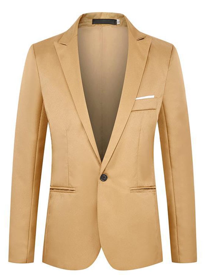 Men's Formal Single-Button Slim Fit Blazer