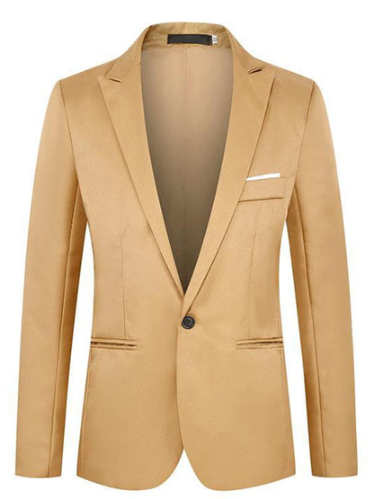 Men's Formal Single-Button Slim Fit Blazer