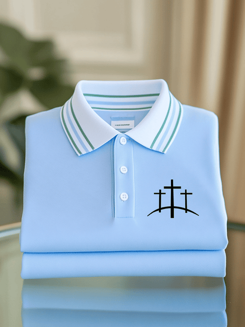 Men's Faith Printed Casual Short Sleeve Polo Shirt