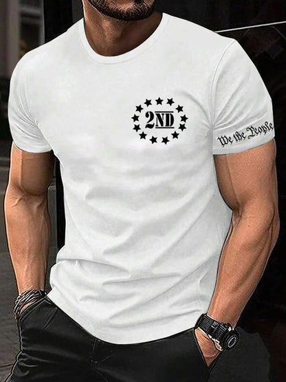 Men's Independence Day Printed Crew Neck T-Shirt