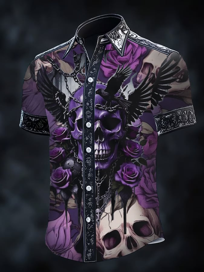 Men's Gothic Dark Short Sleeve Shirt
