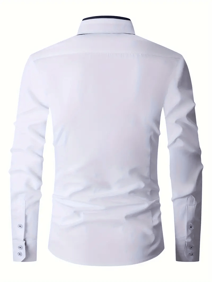 Men's Geometric Design Business Casual Shirt
