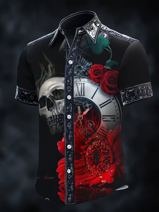 Men's Gothic Dark Short Sleeve Shirt