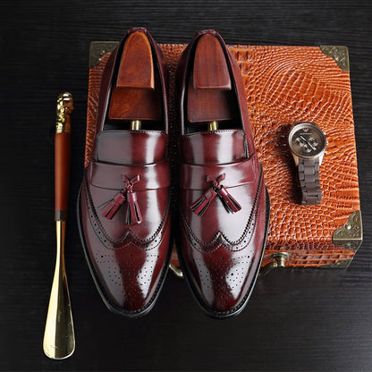 Men's Fashion Vintage Tassel Leather Shoes