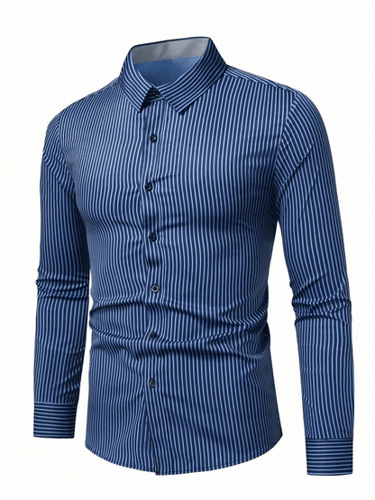 Men's Business Casual Long Sleeve Shirt