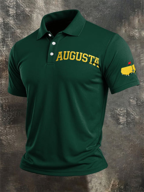Men's Casual Golf-Print Polo Shirt