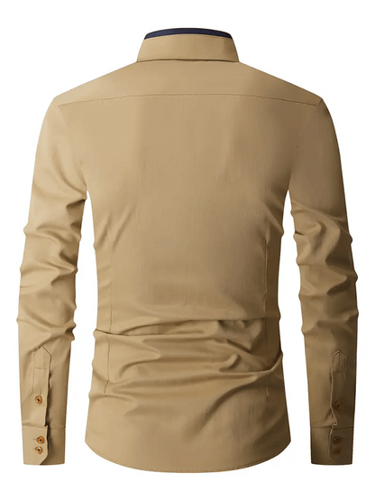 Men's Geometric Design Business Casual Shirt