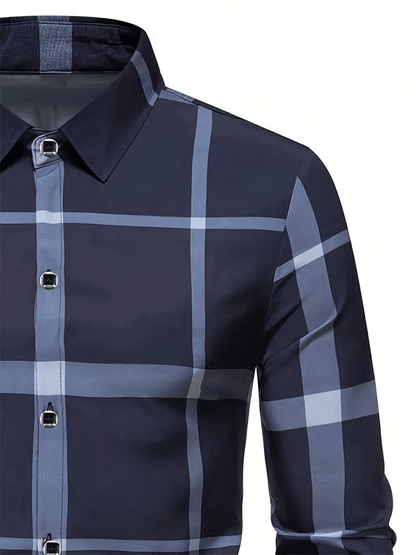 Men's Plaid Business Casual Shirt