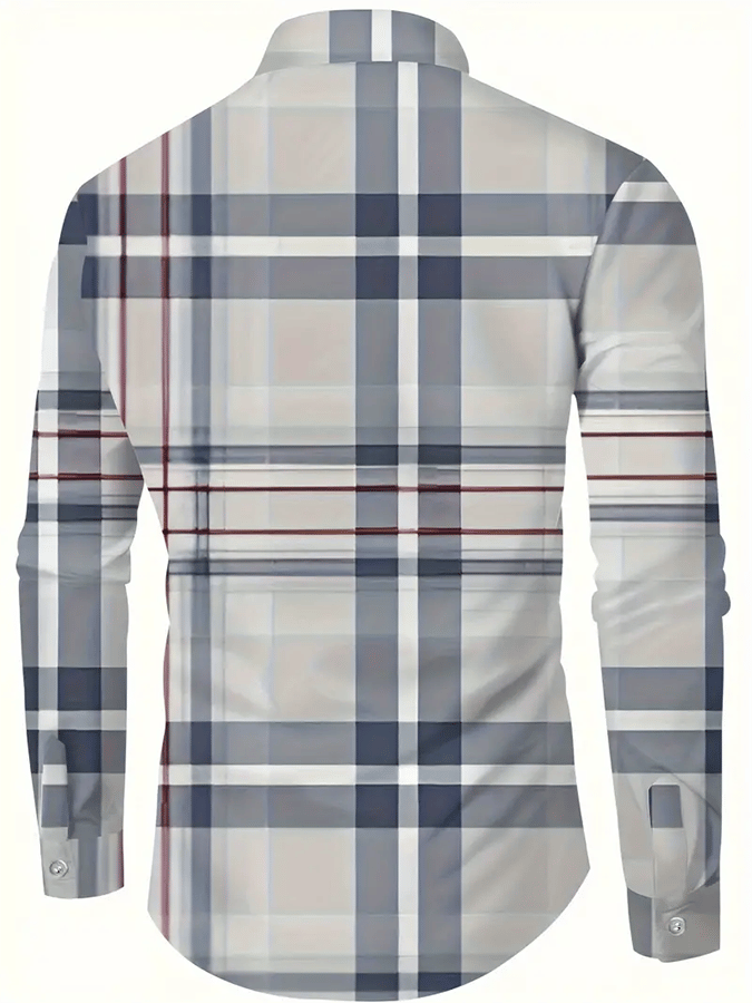 Men's Plaid Business Casual Shirt