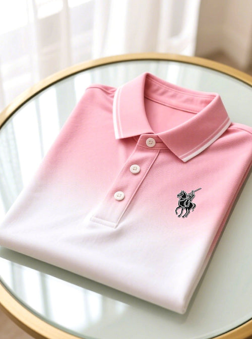 Men's Business Casual Button Short Sleeve Polo Shirt