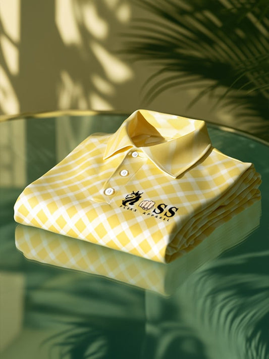 Men's Business Casual Printed Polo Shirt
