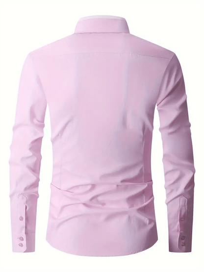Men's Geometric Design Business Casual Shirt
