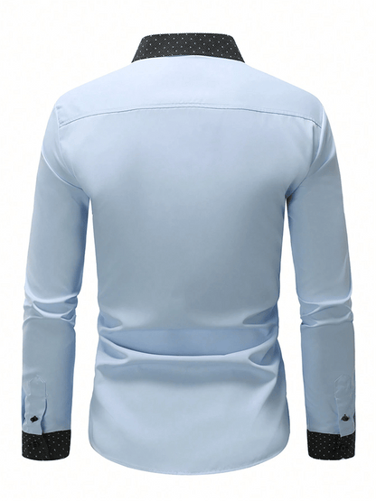 Men's Geometric Design Business Casual Shirt