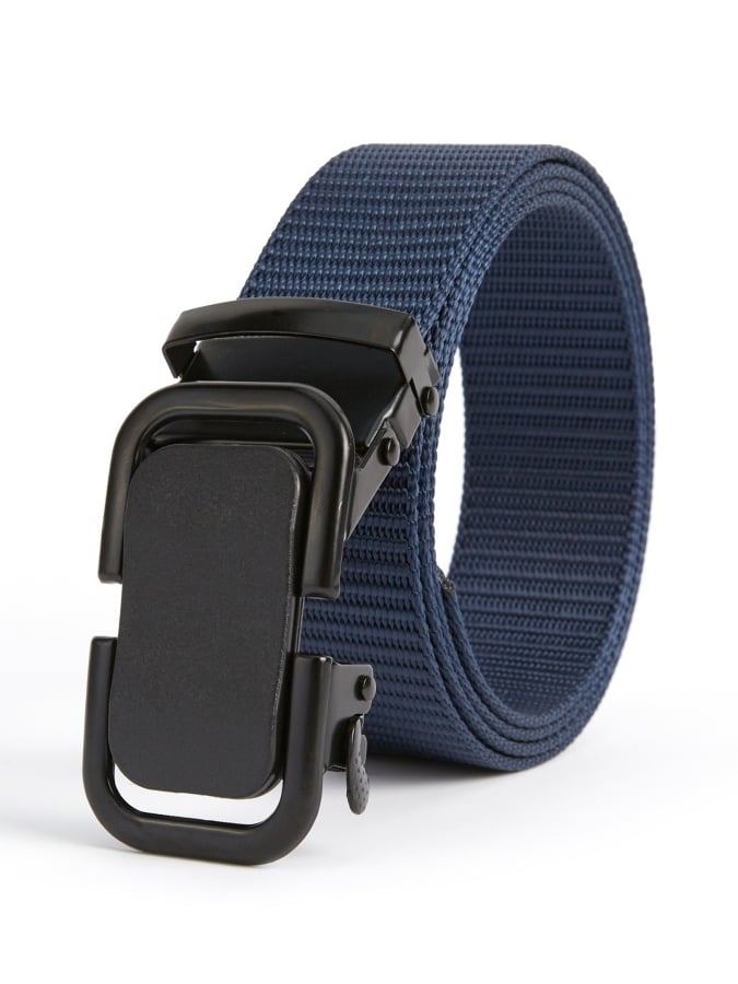 Men's outdoor training automatic buckle nylon canvas braided belt