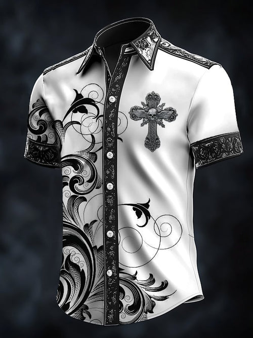 Men's Casual Retro Gentleman Satin Shirt