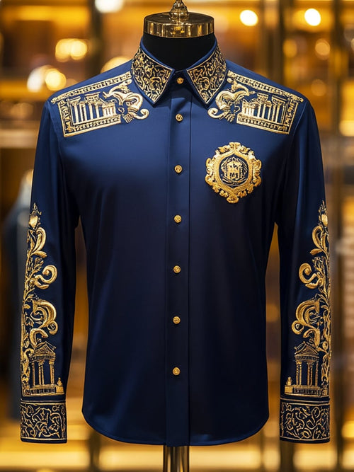 Men's Satin Luxe Long Sleeve Button Down Shirt