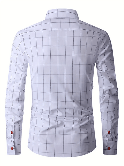 Men's Plaid Business Casual Shirt
